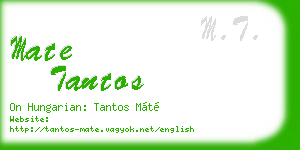 mate tantos business card